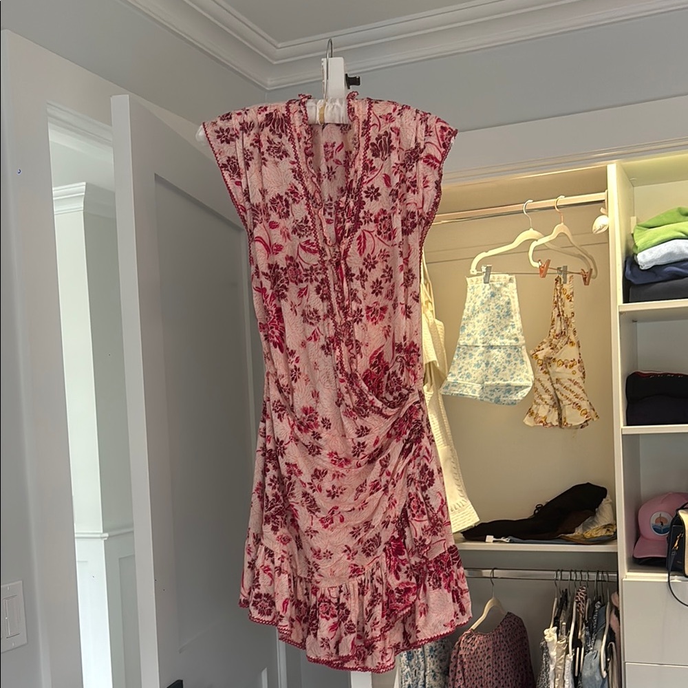 Poupette St. Barth Pink and Red Floral Dress